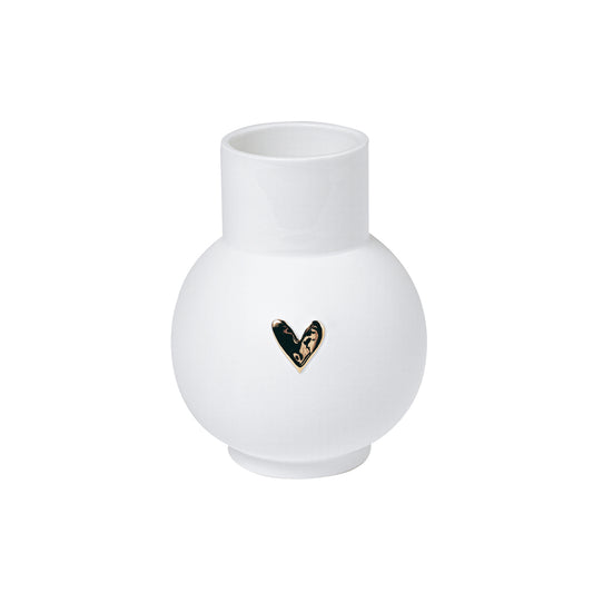 Vaso RADER Ballvase Love - 13cm - Coração Dourado