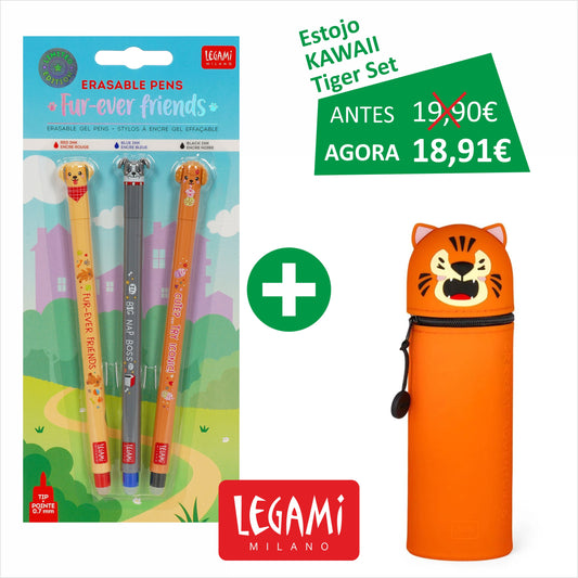 Fur-ever Friends + Estojo LEGAMI Kawaii - Tiger SET