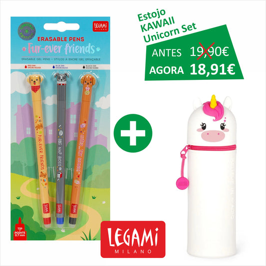 Fur-ever Friends + Estojo LEGAMI Kawaii - Unicorn SET