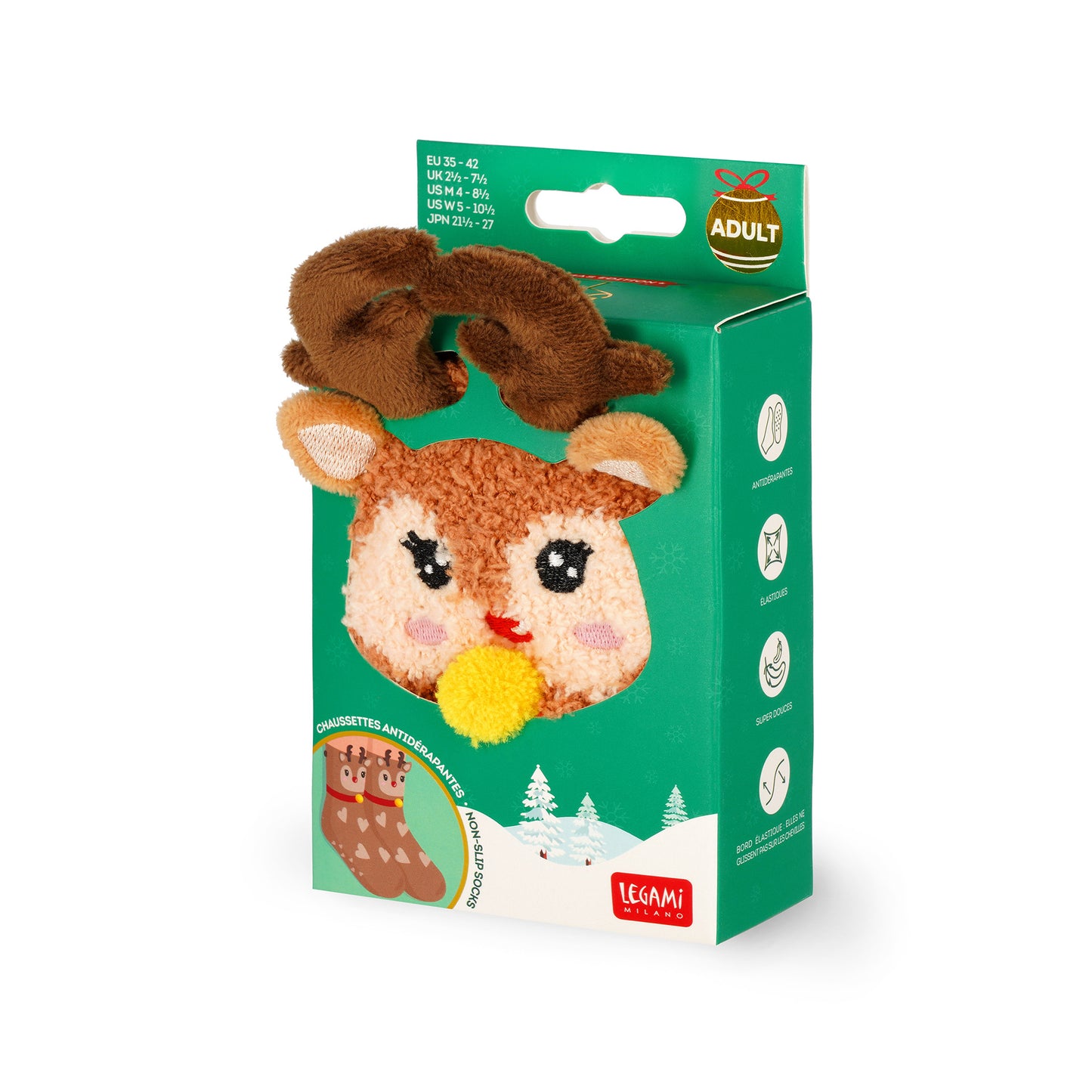 Promoção LEGAMI SANTA CLAUS - Erasable Santa Claus + Meias Antiderrapantes Reindeer