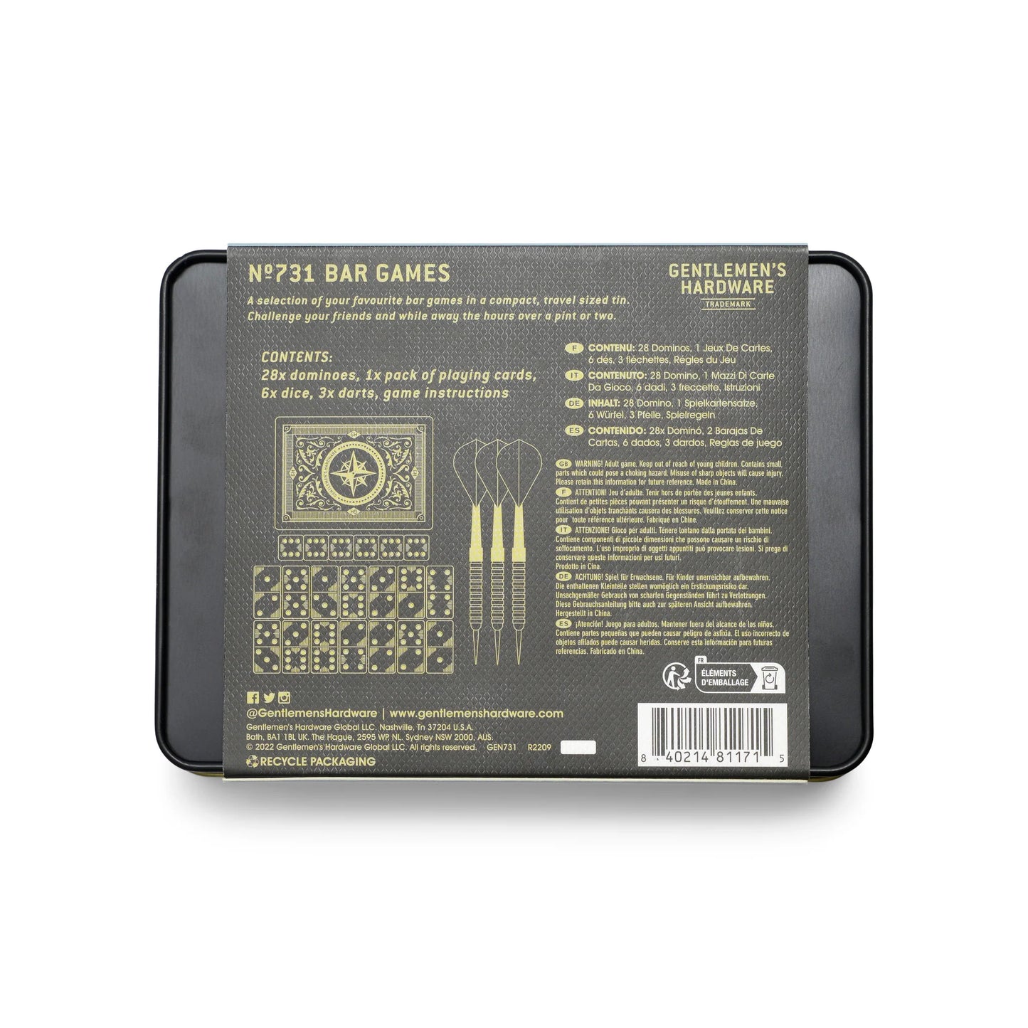 Jogo GENTLEMEN´S Bar Games in Tin