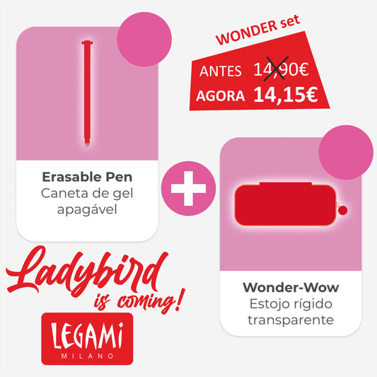 Estojo LEGAMI Wonder-Wow - Ladybird + erasable pen Ladybird