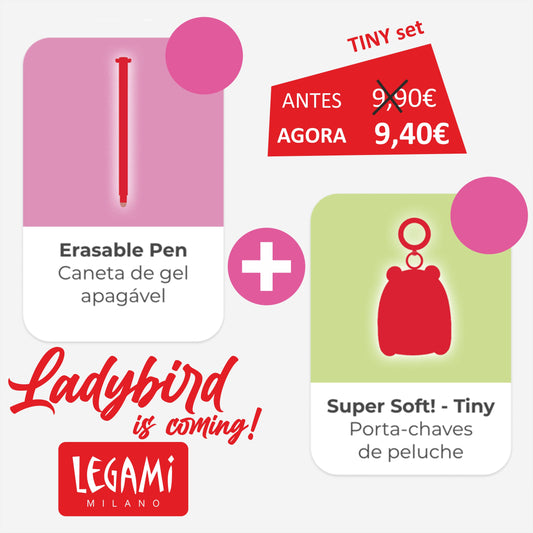 Porta-chaves LEGAMI Super Soft! - Tiny - Ladybird + erasable pen Ladybird