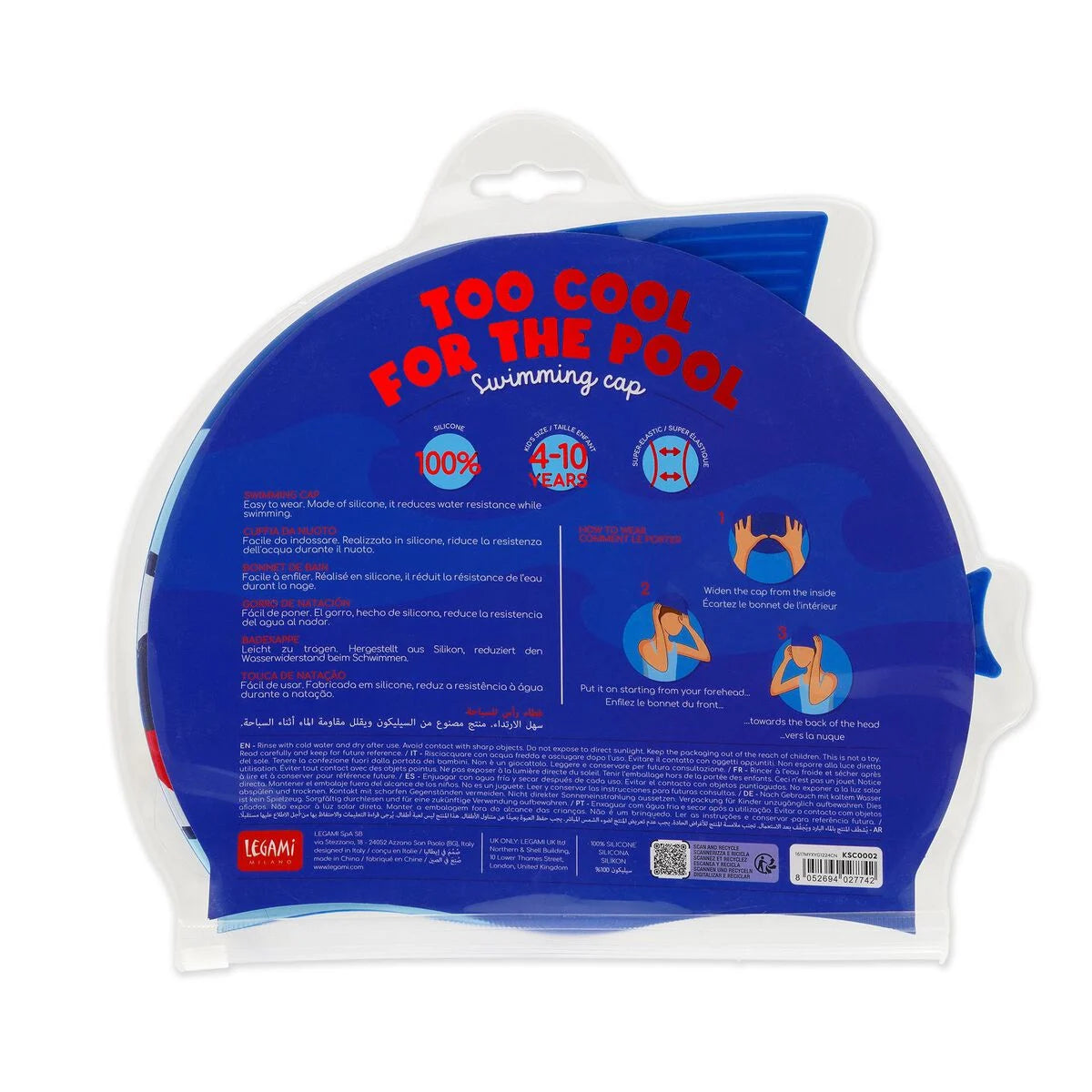 Touca p/ natação LEGAMI GV Swimming Kids - Shark