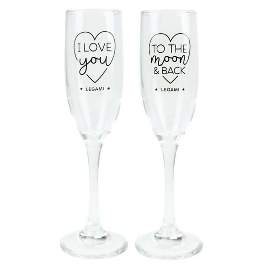 Conj. LEGAMI Cheers to Love - 2 copos de champanhe