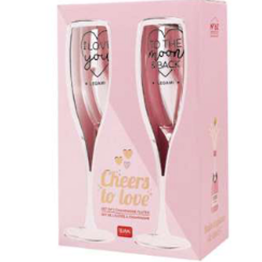 Conj. LEGAMI Cheers to Love - 2 copos de champanhe