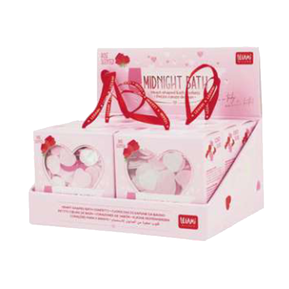 LEGAMI Midnight Bath Set - Rose Scented - Hearts