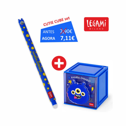 PROMOÇÃO LEGAMI - Erasable Pen Monster + Cutie Cube - Monster