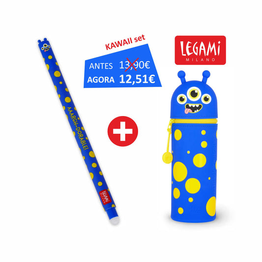 PROMOÇÃO LEGAMI - Erasable Pen Monster + Estojo Kawaii - Monster