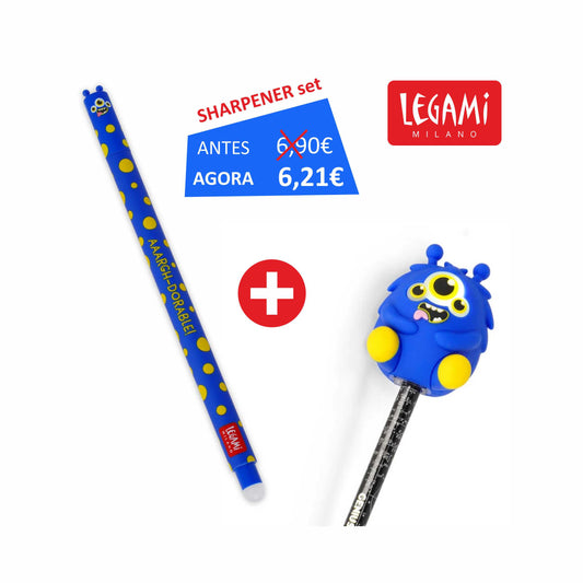 PROMOÇÃO LEGAMI - Erasable Pen Monster + Aguça Sharpening is Magic - Monster
