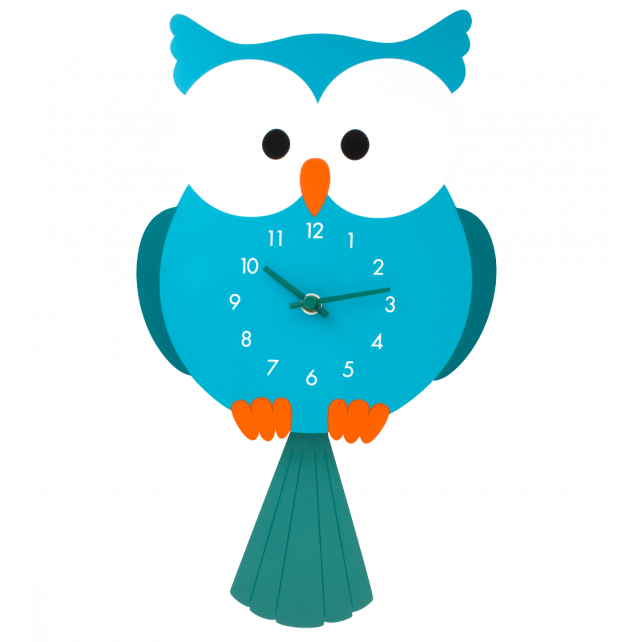 Relógio PYLONES Wall Dancing Clock - Blue Owl