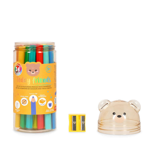 Conj. Lápis Cor LEGAMI Teddy Friends - 24 Cores