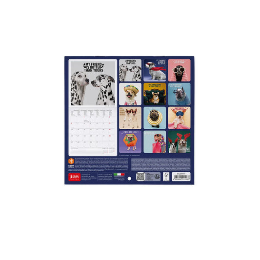 LEGAMI 2025 Wall Uncoated Calendar - 18x18 - Dogs