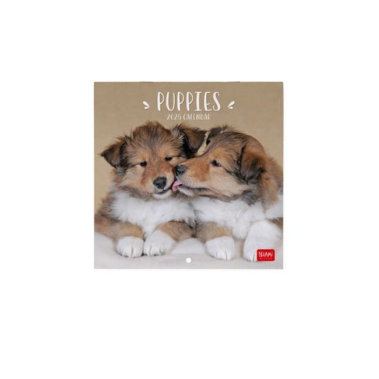 LEGAMI 2025 Wall Uncoated Calendar - 18x18 - Puppies