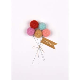 Postal RADER Happy Birthday Pompom
