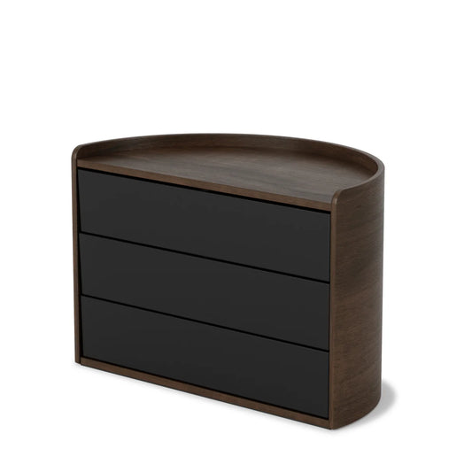 Porta-jóias UMBRA Moona Storage Box - Black/Walnut