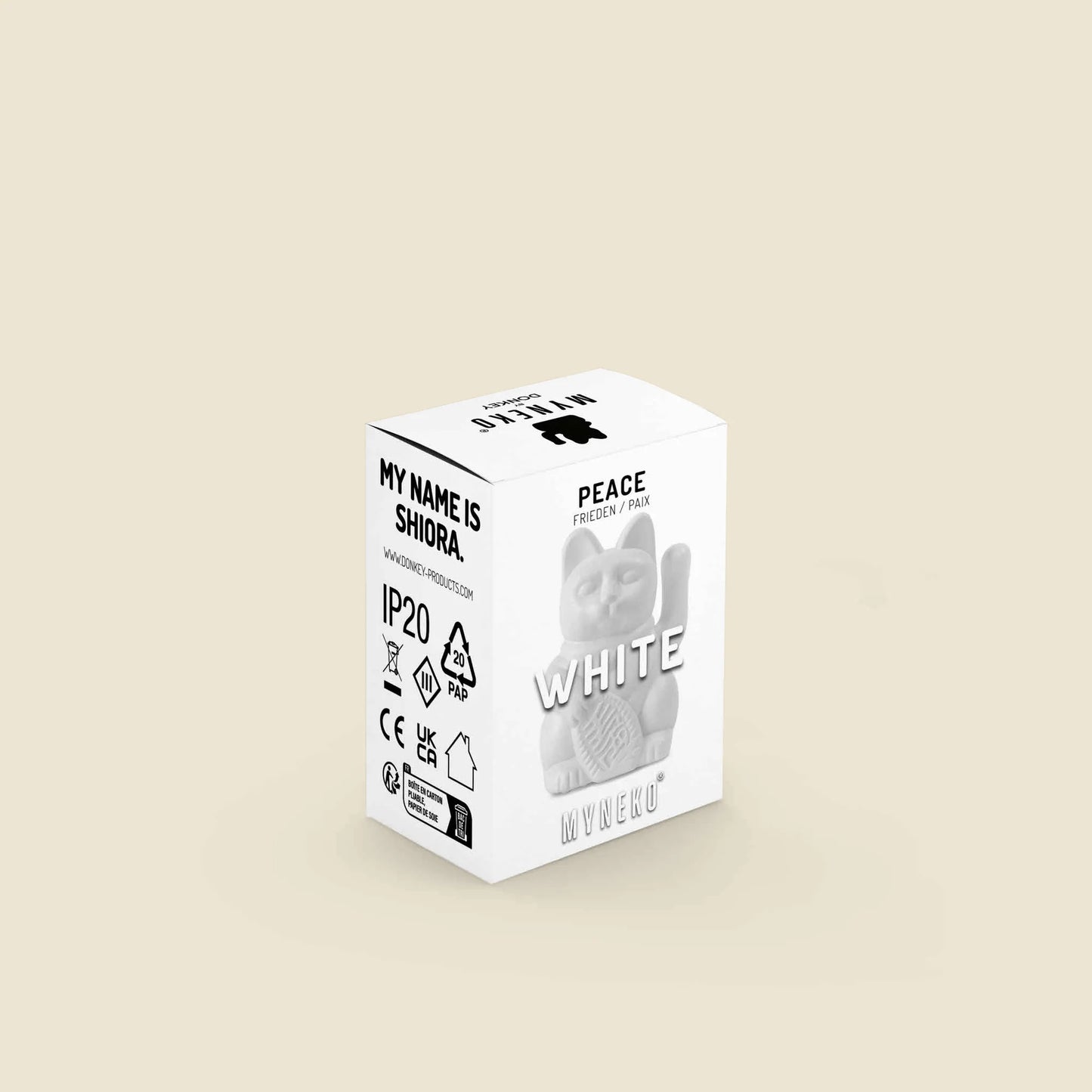 Gato da Sorte DONKEY Luck Cat Solar - White