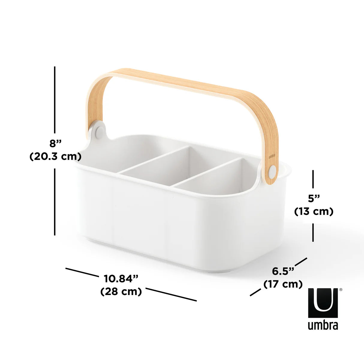 Organizador UMBRA Bellwood Bin - White/Natural