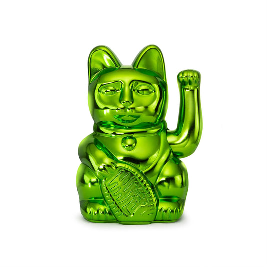 Gato da Sorte Luck Cat Festive - Verde Brilhante