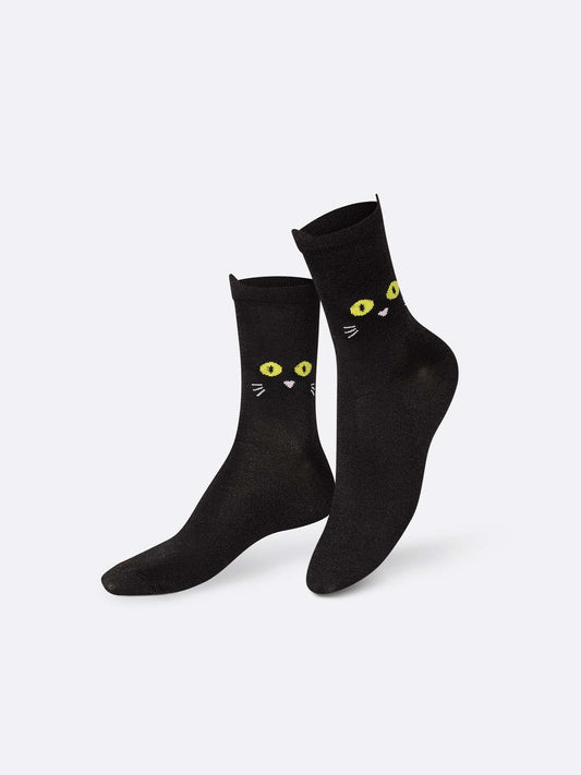 EAT MY SOCKS Meias TREND – Cat Walk, Black