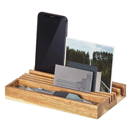 Base GENTLEMEN´S Wooden Desk Organiser with Phone Stand