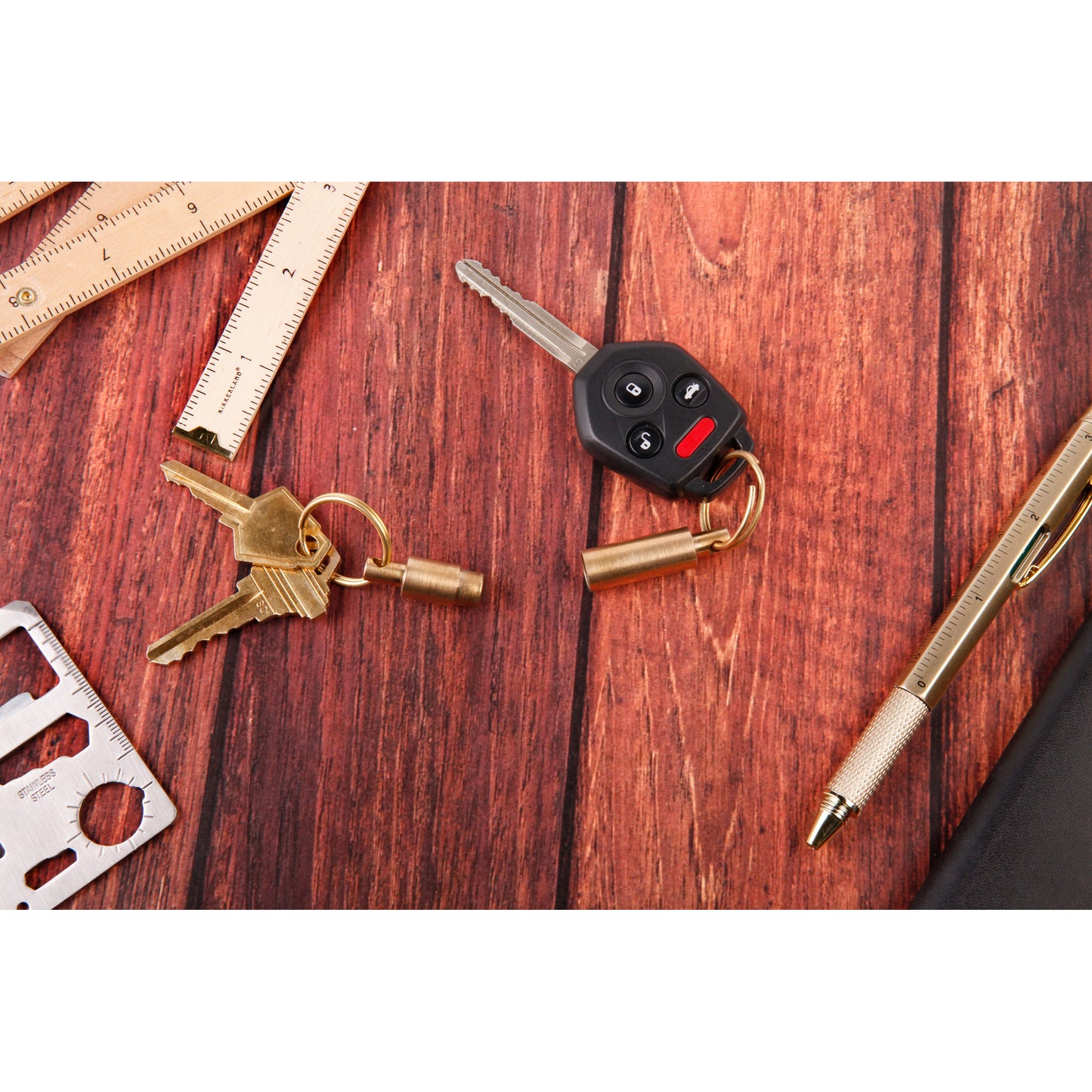 Porta-chaves KIKKERLAND Everday Carry Brass Keyrings
