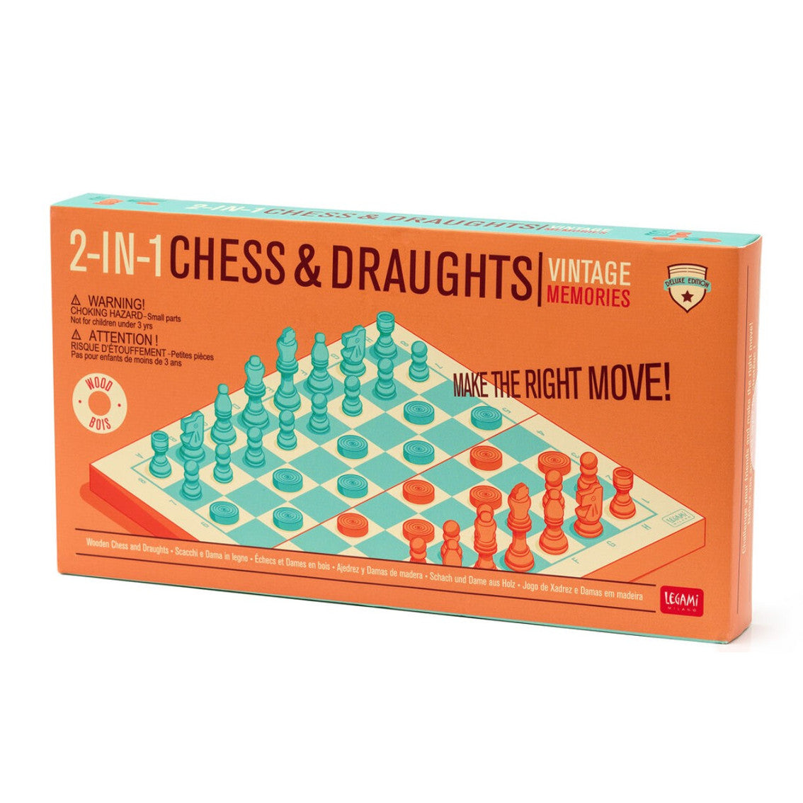 Jogo LEGAMI Vintage - Chess & Draughts – PAPEL&CA