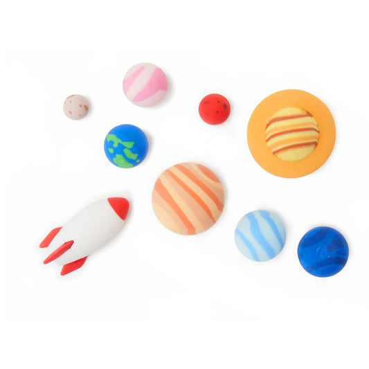 Conj. Borracha LEGAMI Solar System - 9 unid.