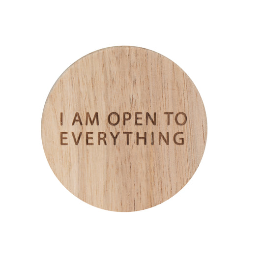 Abre-Cápsulas RADER Acácia Wood- I am open to everything