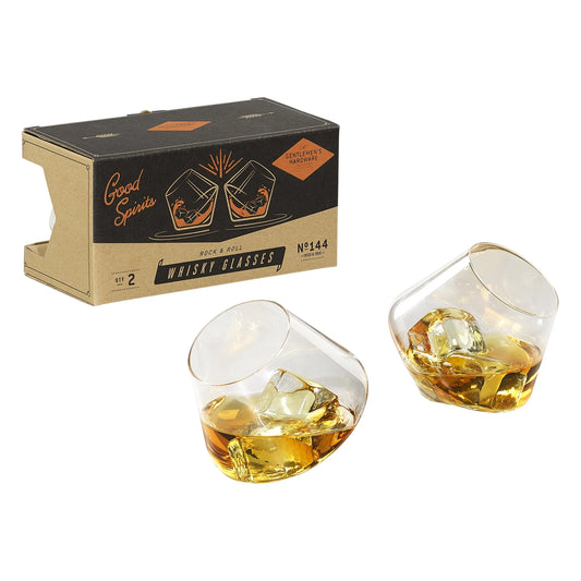 Conj. GENTLEMEN´S Rocking Whisky Glasses, 2 unid.