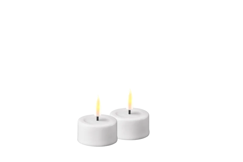Vela DELUXE RF Tealight - 2 unid. - White
