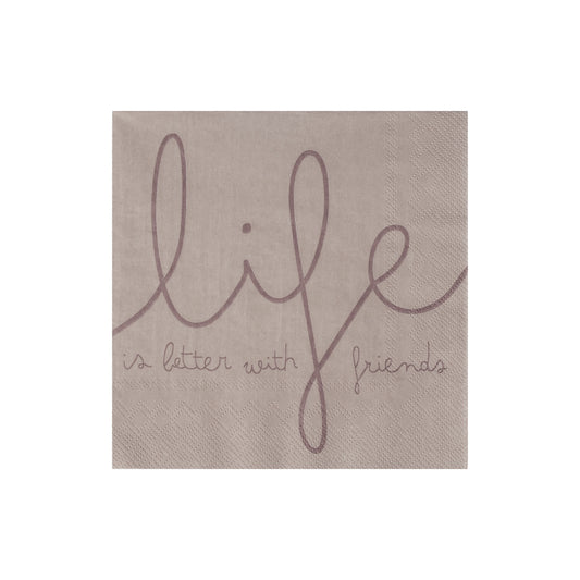 Guardanapo RADER Dining - 33x33 - Life is better with friend