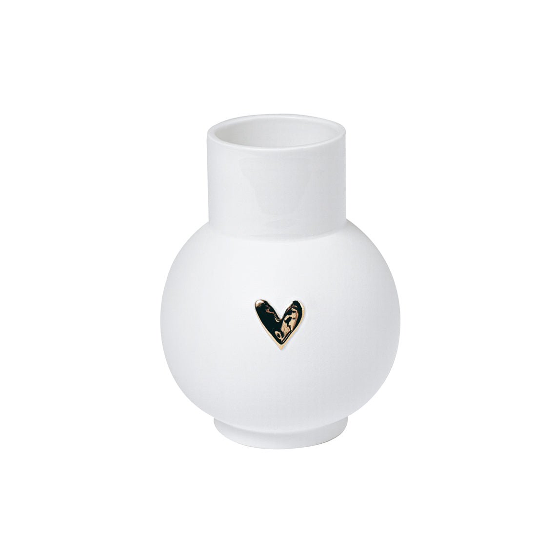 Vaso RADER Ballvase Love  - 13cm - Coração Dourado