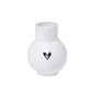 Vaso RADER Ballvase Love  - 13cm - Coração Prateado