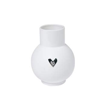 Vaso RADER Ballvase Love  - 13cm - Coração Prateado