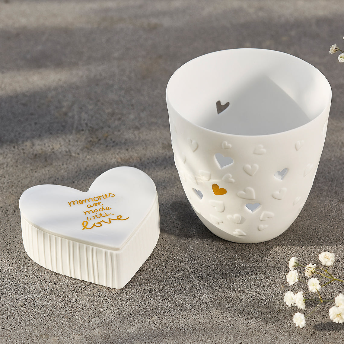 Suporte RADER Tealight Poetry light - Golden hearts