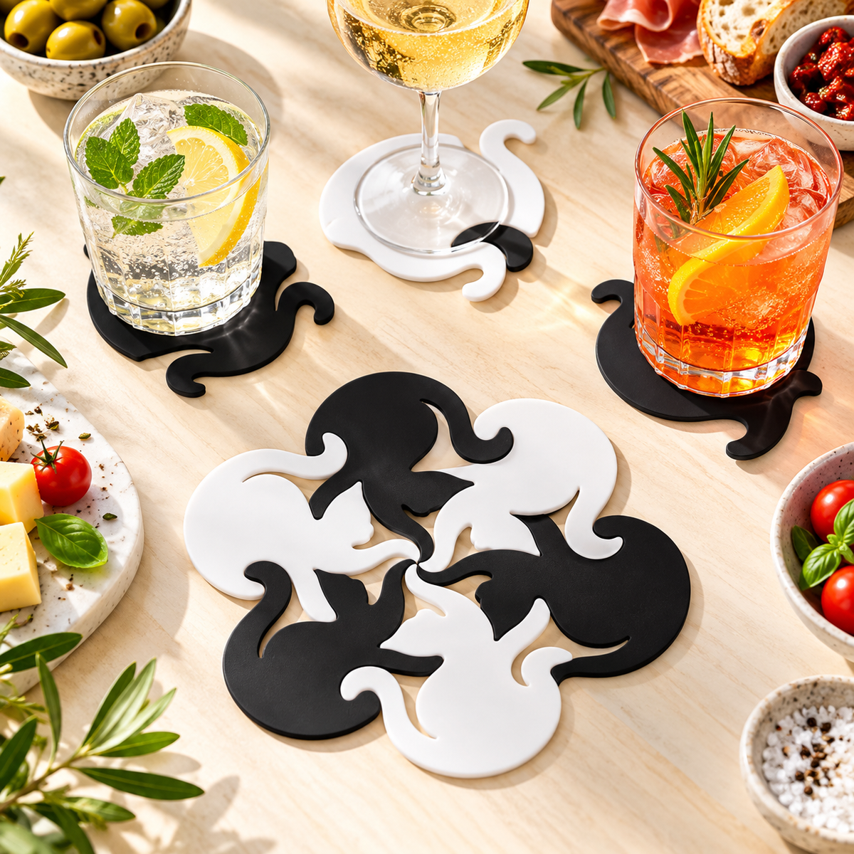 Bases de Copos e Tachos PYLONES Entrechats - 6 Gatos