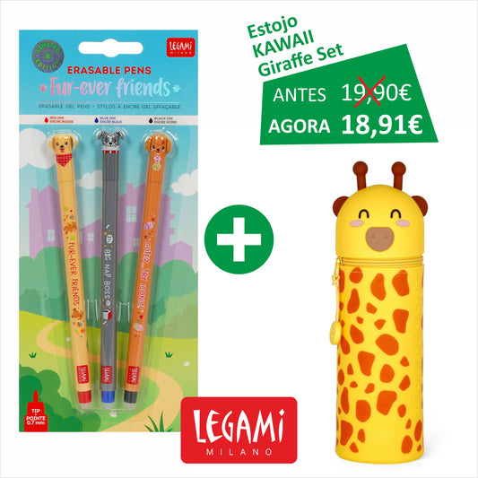 Fur-ever Friends + Estojo LEGAMI Kawaii - Giraffe SET