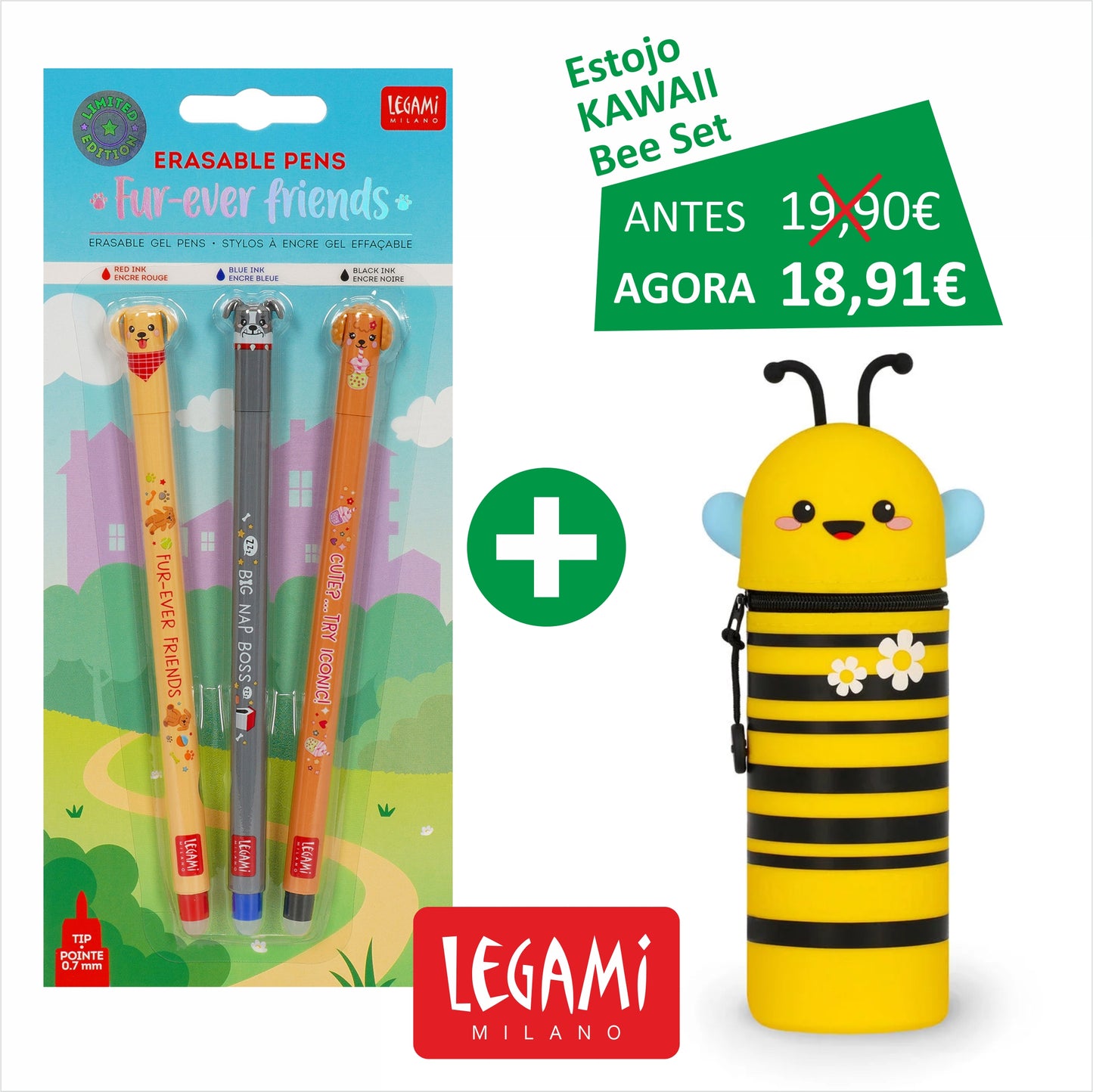 Fur-ever Friends + Estojo LEGAMI Kawaii - Bee SET