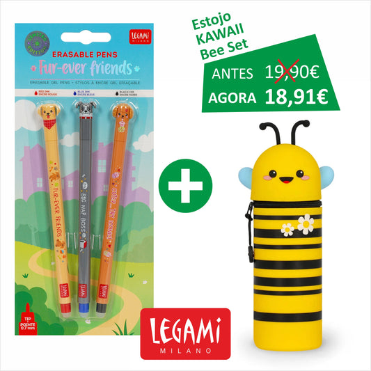 Fur-ever Friends + Estojo LEGAMI Kawaii - Bee SET