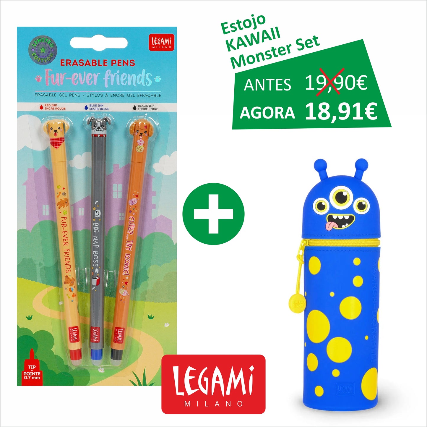 Fur-ever Friends + Estojo LEGAMI Kawaii - Monster SET