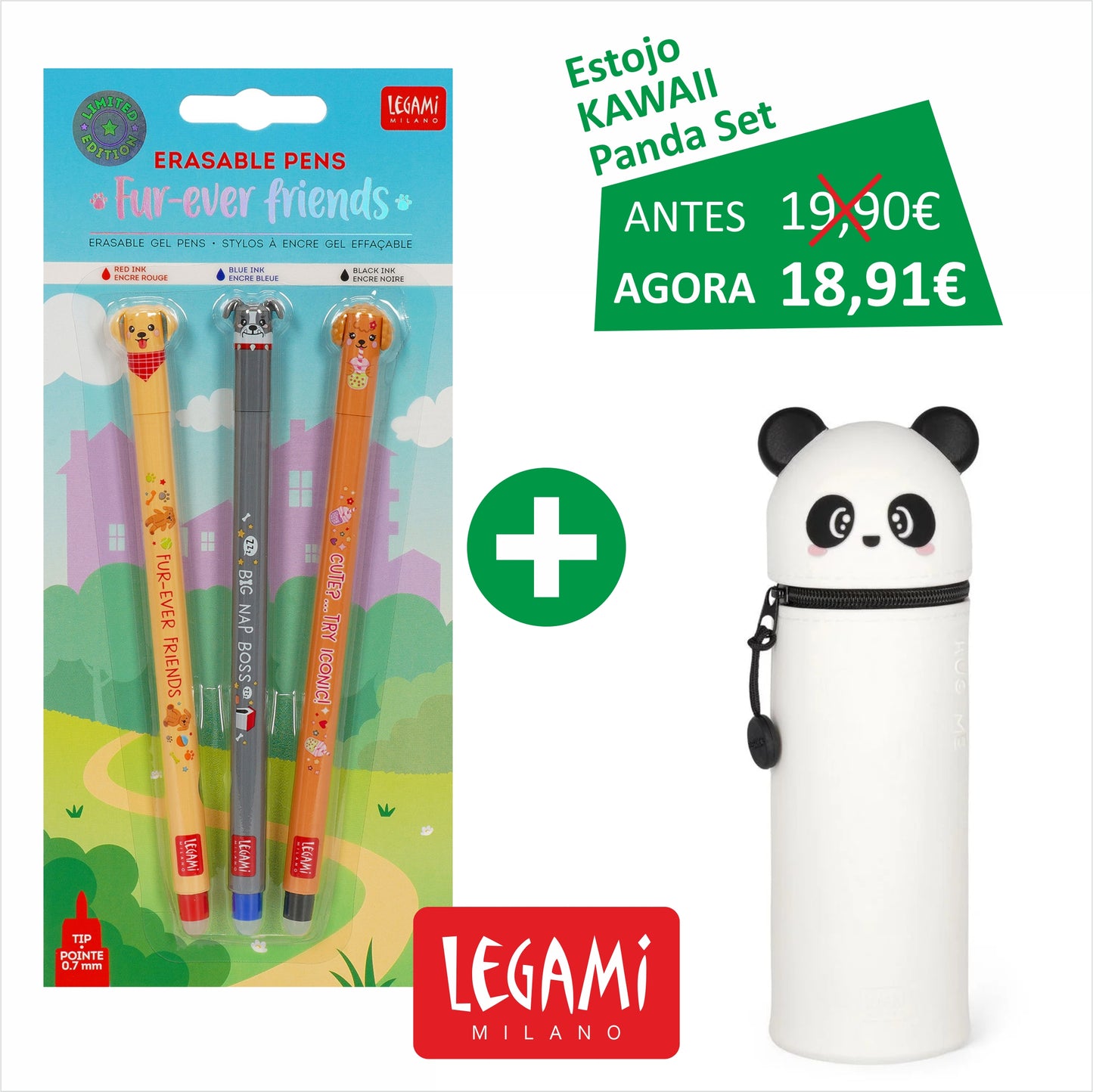 Fur-ever Friends + Estojo LEGAMI Kawaii - Panda SET