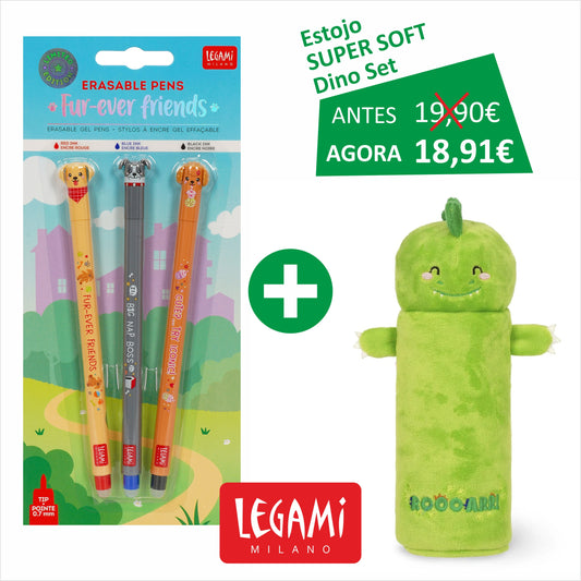 Fur-ever Friends + Estojo LEGAMI Super Soft - Dino SET