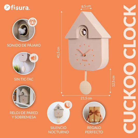 Relógio de parede FISURA Cukoo Clock -  Beje
