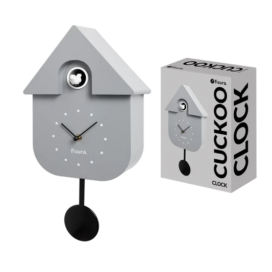 Relógio de parede FISURA Cukoo Clock -  Grey & Black