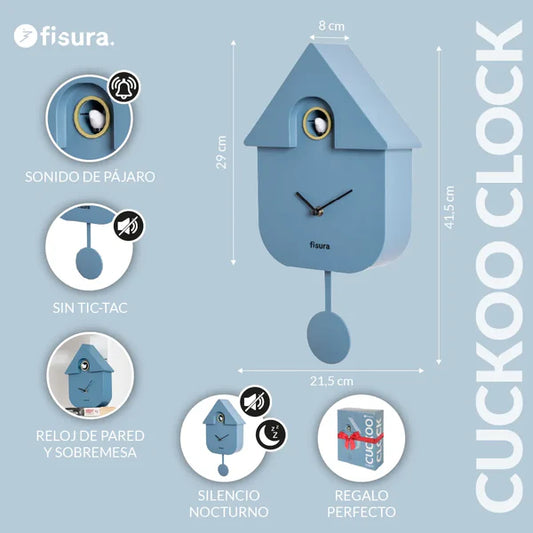 Relógio de parede FISURA Cukoo Clock - Blue