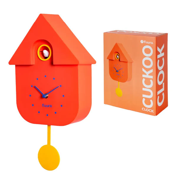 Relógio de parede FISURA Cukoo Clock -  Red