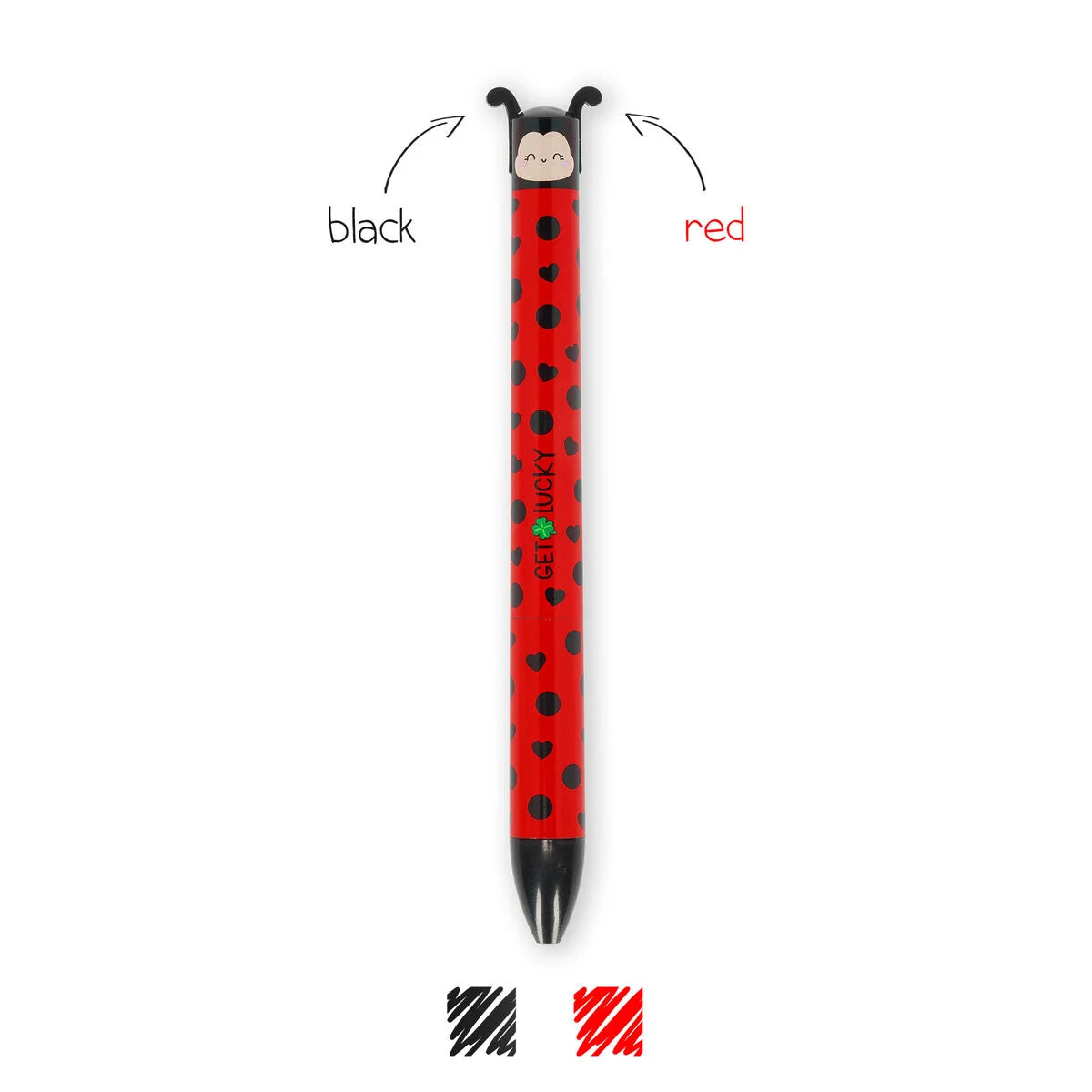2 Legami Click&Clack Sphere Pen - Ladybird