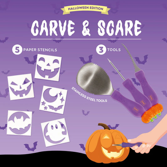 Kit de Escultura de Abóbora para Halloween -LEGAMI