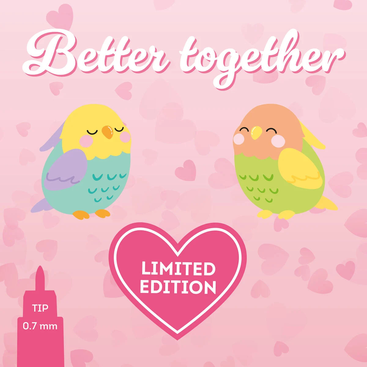 LEGAMI Set of 2 Erasable Gel Pens - Valentine - Better Together